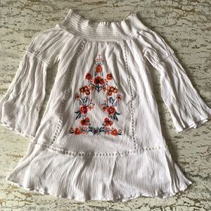 Altar’d State Embroidered Gauze Off Shoulder Dress